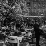 A Hangli-kioszk a Vigadó téren. Budapest, 1940