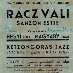 Rácz Vali sanzonestje 1944